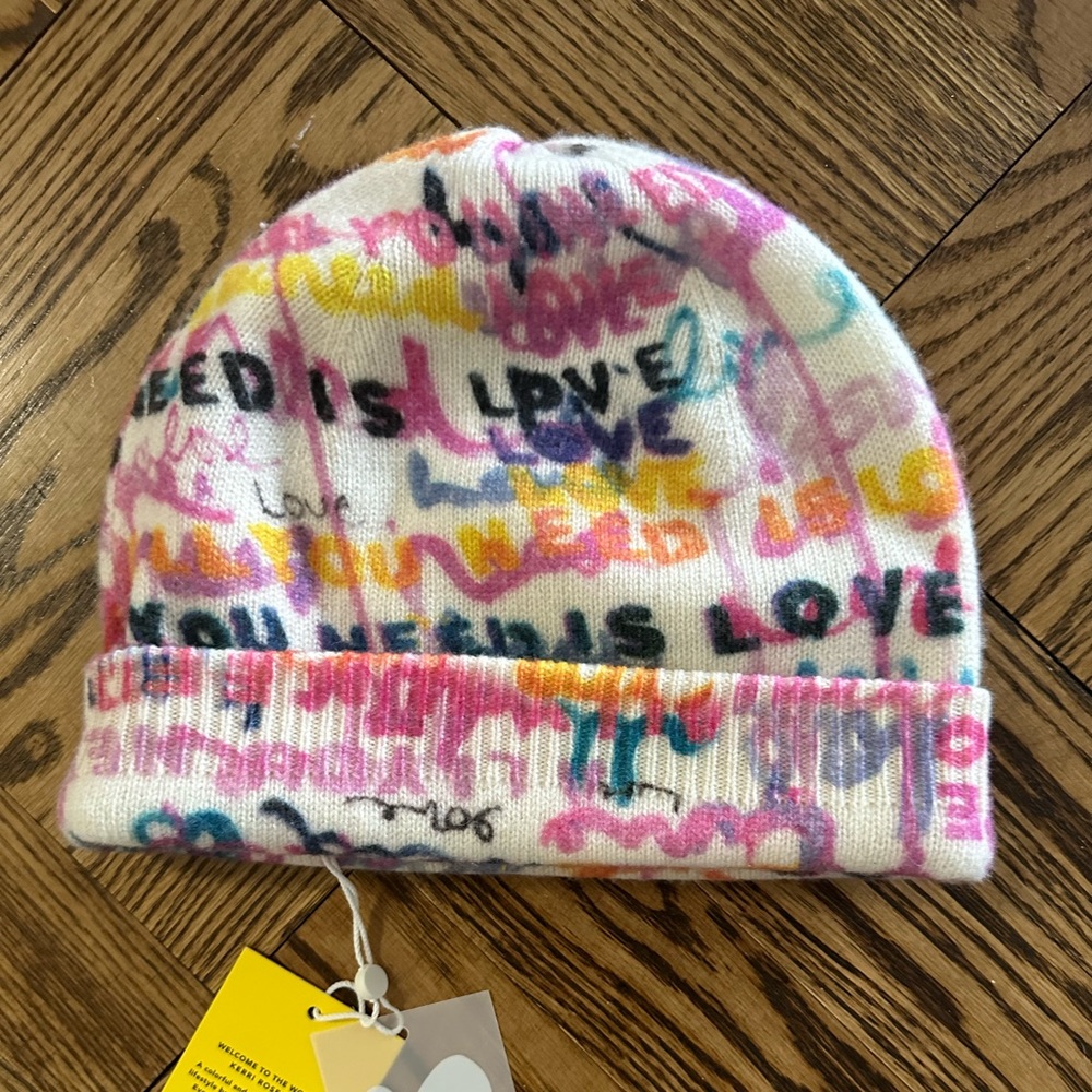 NWT Kerri Rosenthal All You Need is Love beanie